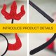 thumbnail image 3 of Conjunto de 4 tridentes de diablo con pelo de cuerno para disfraz de diablo de Halloween (rojo), 3 of 5