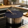 thumbnail image 4 of Outdor Silicone Splatter Screen For Frying Pan Guard Non Stick Splatters Use Grease Splatter Guard Heat Trivet Mat Dishwasher, 4 of 6