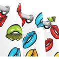 thumbnail image 3 of Coolnut Window Curtain Panels Woman Mouth Colored Lipstick Grommet Top Room Darkening Thermal Insulated Blackout Window Treatment Drapes 2 Panels W55 x L84 In, 3 of 6