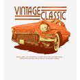 thumbnail image 2 of Car Fanatic Orange Vintage Car Long Sleeve Adult Hooded Sweatshirt-Large-White, 2 of 3