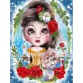 thumbnail image 1 of Cuadros Decorativos Big Eyed Doll punto de cruz completo 11CT hilo de algodón DIY impreso bordado Kits Likrtyny embutido en tela, 1 of 9