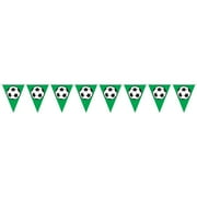 Beistle - Soccer Ball Pennant Banner - 11" x 12' - Pack of 12