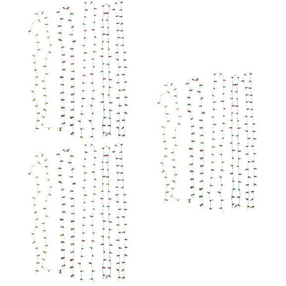 Mutmorningal 15 Pcs Christmas Light String with Creative Light Bulb Pendants, Simple Hanging Tree Decor