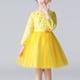 thumbnail image 3 of Vestido de cuello redondo y manga larga para niña, falda de gasa de poliéster para actuación de princesa, danza de flores, 3 of 7