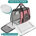 thumbnail image 4 of PetAmi Transportín para mascotas aprobado por la aerolínea para gatos, transportador de perros de lado suave para perros pequeños, suministros de viaje para gatos, accesorios para gatos de interior, b, 4 of 5