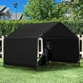 thumbnail image 2 of Dog Shade Shelter Outdoor 4'x4'x3' Tent for Large Medium Dogs, Outside Sun Rain Canopy Pet House for Livestock Pigs Cats with Waterproof Roof Ground Nails,Darkl Gray, 2 of 7