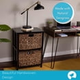 thumbnail image 4 of Archivo Cubby BIRDROCK HOME de 2 niveles con tapa de madera, marrón lavado, 4 of 9