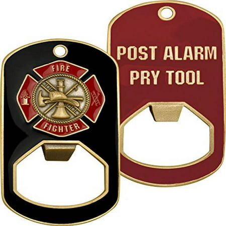 UPC 666084616973 product image for Fire Fighter Bottle Opening Dog Tag | upcitemdb.com