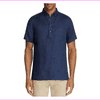 Onia Josh Linen Regular Fit Popover Shirt , Deep Navy, Size M, MSRP $150