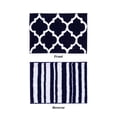 thumbnail image 3 of Better Trends Marrakesh Collection 100% Polyester 3 Piece Set (17" x 24" | 21" x 34" | 24" x 40") Bath Rug Set in Navy, 3 of 4