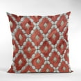 thumbnail image 4 of Plutus Velvet Majestic Red, Gray Handmade Luxury Pillow - Double sided 12" x 20", 4 of 5