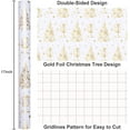 thumbnail image 3 of Christmas Wrapping Paper, White and Gold Gift Wrapping Paper, Gold Foil Christmas Tree Winter Holiday Gift Wrap Neutral for Gift Packaging, Festive Decoration (17 Inch X 33 Feet), 3 of 15