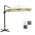 thumbnail image 1 of Outsunny Parasol Suspendu Déporté Carré pour Patio avec Base en Croix Blanc Crème, 1 of 10
