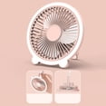 thumbnail image 1 of ventilador de escritorio USB para oficina, funcionamiento del enfriador, ventilador de refrigeración de aire de escritorio, tienda recargable, rosa con lámpara BLESIY Abanico de Senderismo con Luz, 1 of 7