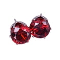 thumbnail image 2 of Joernso Ear Studs Elegant All Match Cubic Zirconia Round Exquisite Earrings for Dating, 2 of 8