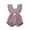 Purple, variant on Kleidungly Newborn Baby Girls Ruffle One-Pieces Romper Bodysuit Jumpsuit Outfits Sunsuit