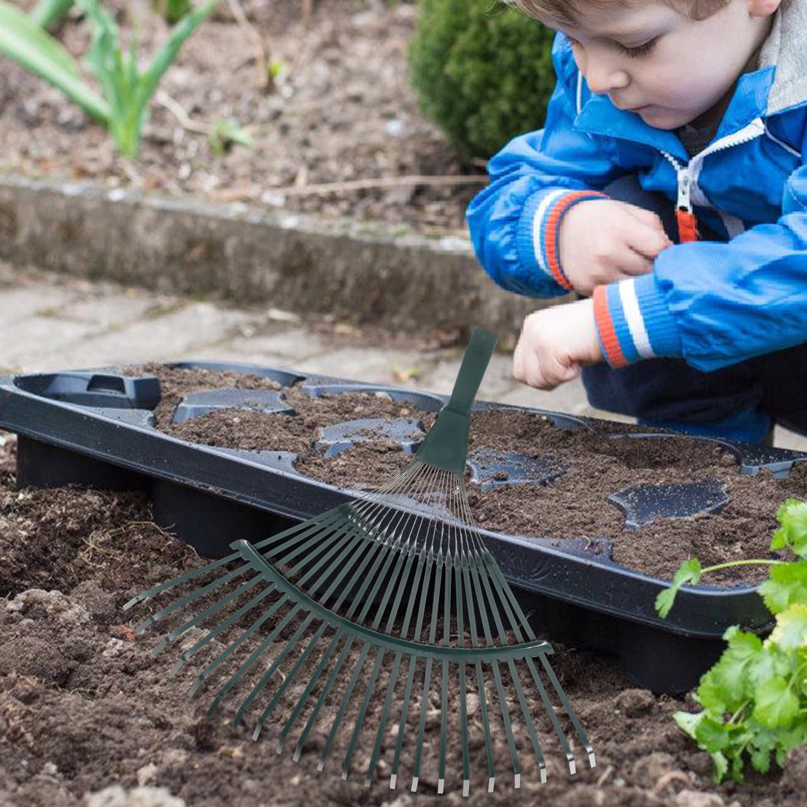 BESTYASH Garden Rake Tool for Home Gardening Landscaping and Yard Maintenance