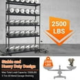 thumbnail image 5 of Garage Shelving, Heavy Duty Garage Shelving 48" L x 18" W x 72" H, 2500lbs Load Bearing Storage Shelves Adjustable, Durable Metal Storage Shelves, Easy Assemble for Garage, Basement, 5 of 7