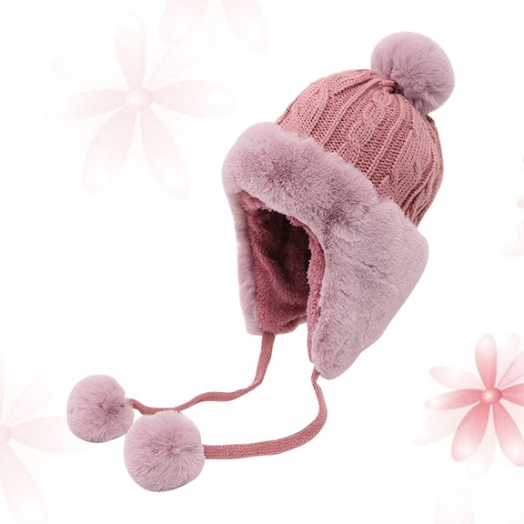 Milisten Adults Headwear with Earmuff ng Tie Made from Woolen Yarn Plush for Outdoor Winter Activities