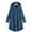 Blue, variant on Lolmot Winter Coats for Women Fashion Casual Plus Size Button Fleece Hooded Sweatshirts Solid Color Loose Cardigan Cozy Wool Warm Coat