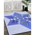 thumbnail image 3 of Ahgly Company Machine Washable Indoor Rectangle Transitional Heavenly Blue Area Rugs, 2' x 3', 3 of 7