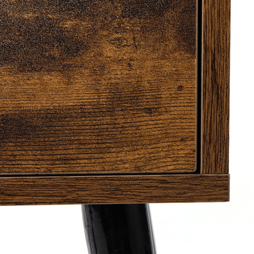 Kadyn Set of 2 Mid Century Nightstand for Sofa Couch, Side Table with Drawer and Shelf for College Dorm, End Table for Living Room, Rustic Brown Kadyn Set of 2 Mid Century Nightstand for Sofa Couch, Side Table with Drawer and Shelf for College Dorm, End Table for Living Room, Rustic Brown