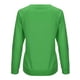 thumbnail image 2 of Camiseta Mujer Manga Larga Cuello Redondo Tops Poliéster Deportes Jersey Ropa con Casual Impreso, Verde, S Inevent AP003791-18, 2 of 6