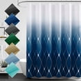 thumbnail image 1 of KSEERBABALL Navy Blue Ombre Polyester Shower Curtain, 72" x 84", 1 of 5