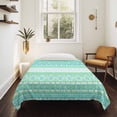 thumbnail image 4 of Teal Green Boho Large Tapestry for Bedroom Wall Hanging Tapestry, Vintage Ethnic Tribe Abstract Art Ceiling Backdrop Tapestries Poster Blanket Wall Decor for Teens Room Living Room Dorm 86" x 104", 4 of 8
