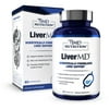 1MD Nutrition LiverMD - Liver Cleanse Supplement | Siliphos Milk Thistle Extract - Highly Bioavailable, Clinically Studied for Liver Detox | 60 Capsules