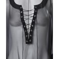 thumbnail image 5 of Savvy and Selah Women Swimsuit Cover Up, Sheer Mesh with Eyelet Lace-up Front for Bikini Cover Up, 5 of 5