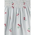 thumbnail image 3 of The Children's Place Toddler Girls Striped Cherry Smocked Ruffle Dress, Sizes 12M-5T, 3 of 3