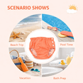 thumbnail image 4 of MGEZCOO Reusable Swim Diaper with Side Snaps, Waterproof Baby Training Swim Pants, 3-Layer Leak Proof, 4 of 8