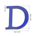 thumbnail image 2 of Unique Bargains 3D Acrylic Alphabet Mirror Wall Stickers Letter D Self-Adhesive Home Decor Letter Sign Art Sticker Decal Blue, 2 of 7