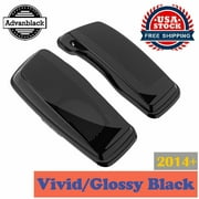 Advanblack Saddlebag Speaker Lids Dual 6x9 inch Vivid Black/Glossy Black Audio Lid Fits for 2014+ Harley Touring Road Glide Street Glide Special