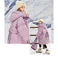 thumbnail image 2 of Girls Winter Coats Hooded Puffer Jackets Medium Length Down-Like Cotton Coats Snow Outwear Teen Coats Stitch Winter Coat Youth Girls Jacket 5-14y, 2 of 5