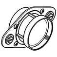 thumbnail image 2 of Grohe 47044000 Yoke Plate & Sleeve Faucet Valve Replacement Part, Starlight Chrome, 2 of 3