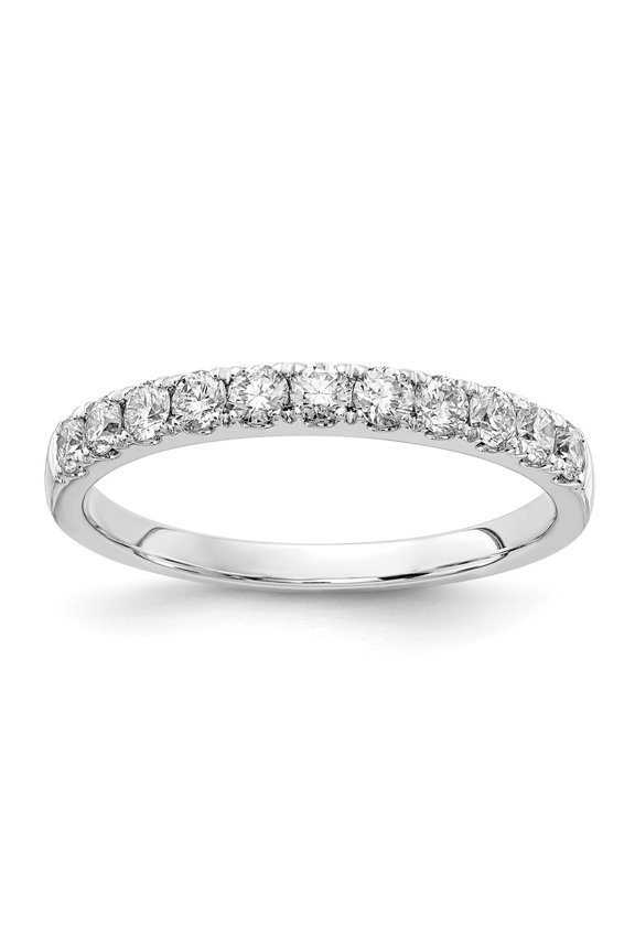 14K White Gold Diamond, Lab Grown Round Ring Band True Origin Diamond VS SI, D E F, 1.5 ct Wedding , Size 9