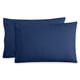 thumbnail image 1 of Bare Home Juego de Fundas de Almohada de Franela - 100 % Franela de Algodón - Doble Cepillado - Juego Estándar de 2, Azul Oscuro, 1 of 5