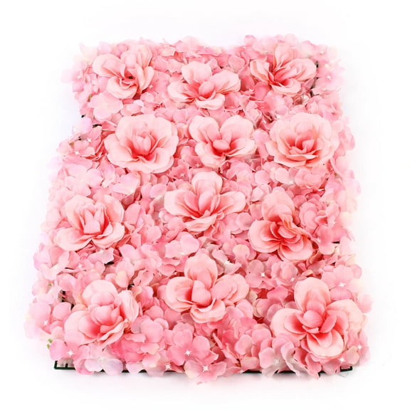 12pcs Artificial Hydrangea Rose Flower Wall Panel Bouquet Wedding Backdrop Decor 24 x 16in