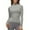 Gray, variant on Zedker Long Sleeve Shirts for Women Mock Turtle Neck Slim Fit Fall Fashion Tight Tops Basic Tee Winter Blouses Army Green L