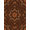 Brown Orange, Pattern 4, variant on ODIKA Vintage Border Cowboy Motif Aztec Scrollwork Southwestern Distressed Refined for Entryway, Kitchen, Mudroom, Stain Resistant Flatwoven