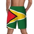thumbnail image 2 of Mens Swim Trunks Guyana Flag Quick Dry Board Shorts with Compression Liner, 2 of 6