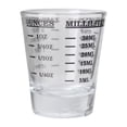 thumbnail image 1 of Bewildely Vaso medidor de vidrio para chupitos, tazas líquidas de onzas pesadas, herramientas para hornear, resistente al calor, transparente, Juegos de servir café y té Negro/45ml, 1 of 6