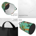 thumbnail image 2 of Balery Monkeys Swinging from Palms Cesta de ropa redonda con asas, impermeable, independiente, para ropa, juguetes, dormitorio y familia-Small, 2 of 6