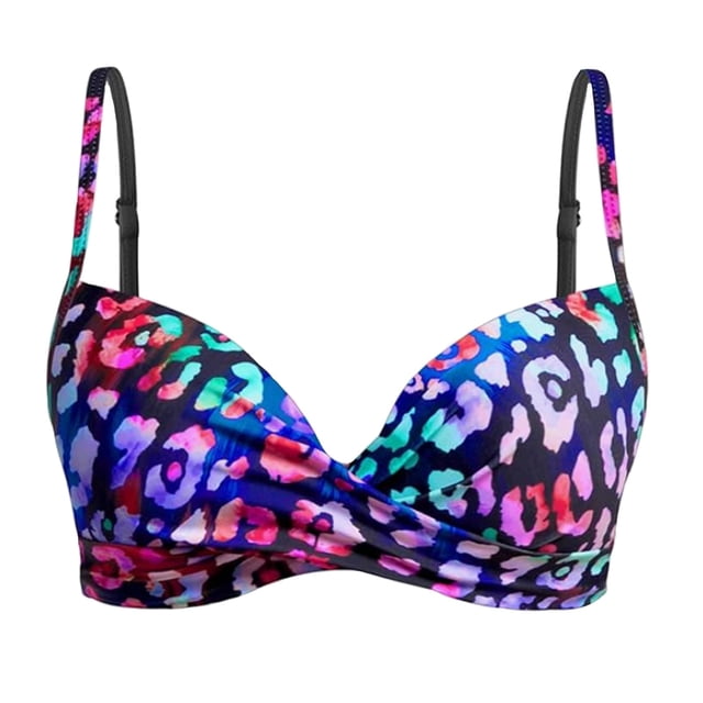 MKLEKYY Trajes De Baño Mujer Control Abdomen Women'S Fashion Print Swimsuit Bikini Separate Swimsuit Top 2