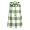 thumbnail image 3 of Posijego Women's Fleece Vest Jackets Hooded Waistcoats Plaid Print Sleeveless Vests Outerwear Christmas Vest Tops, 3 of 9