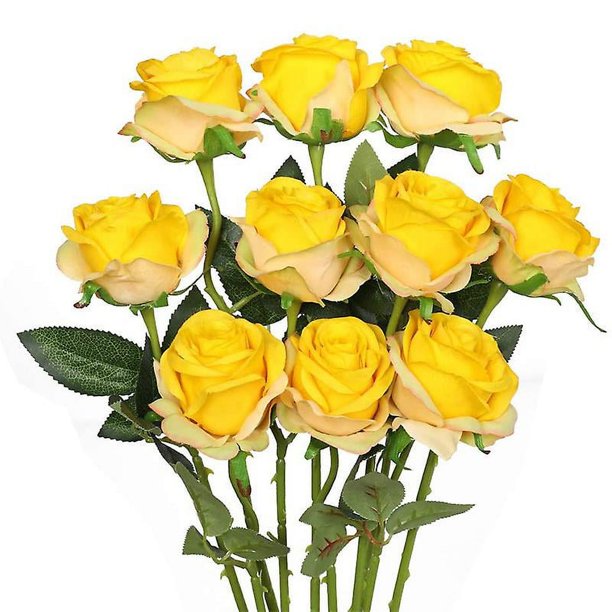 10 Uds. De rosas artificiales para fiesta, Acción de Gracias, Navidad, planta de simulación Artificial, decoración de Halloween