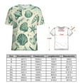 thumbnail image 2 of Beach Seashell Starfish Women's T-Shirt Short Sleeve T Shirts Tops Tee Ladies Loose T, 2 of 6