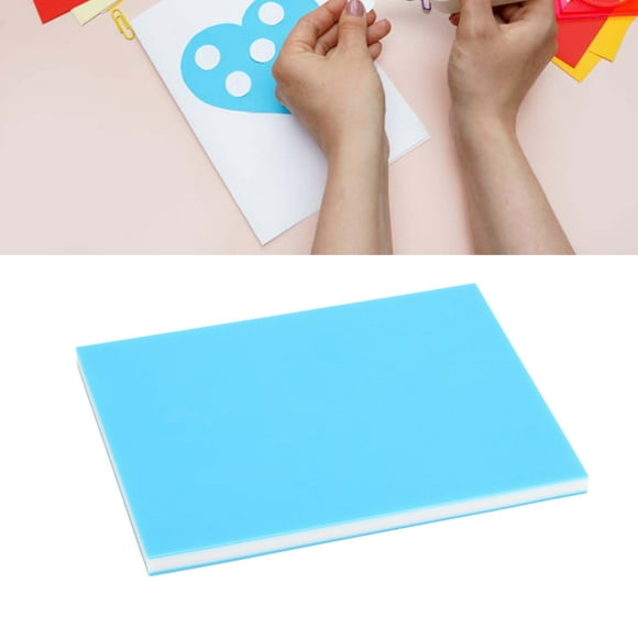 Block Rubber Carving Block for Printmaking Soft Crafts Linoleum Block 3 Layer Blue White Blue 20x15x1cm